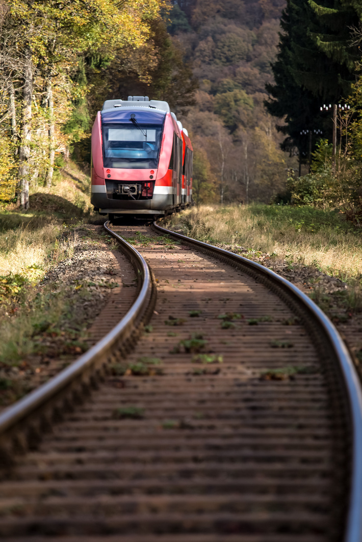 german autumn railway